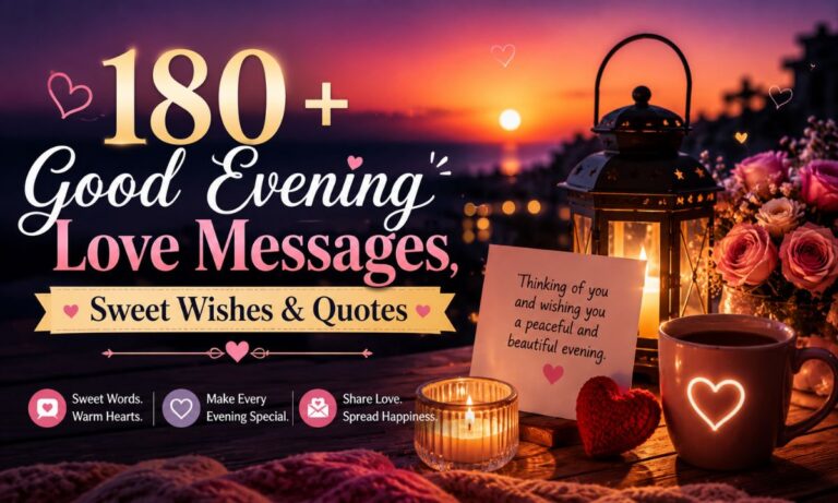 180+ Good Evening Love Messages, Sweet Wishes & Quotes