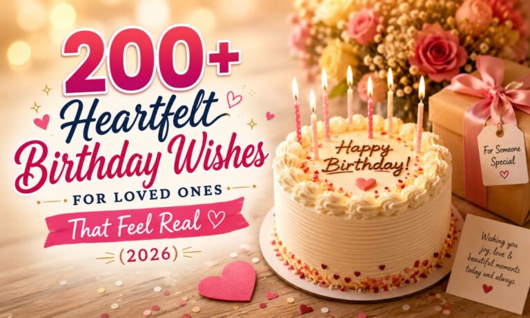 200+ Heartfelt Birthday Wishes for Loved Ones That Feel Real (2026)
