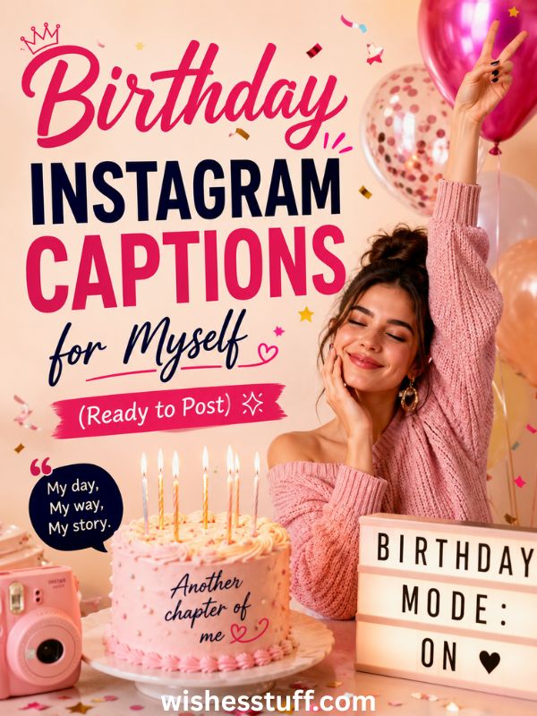 150+ Birthday Wishes for Myself Best Picks Birthday Instagram Captions for Myself (Ready to Post)