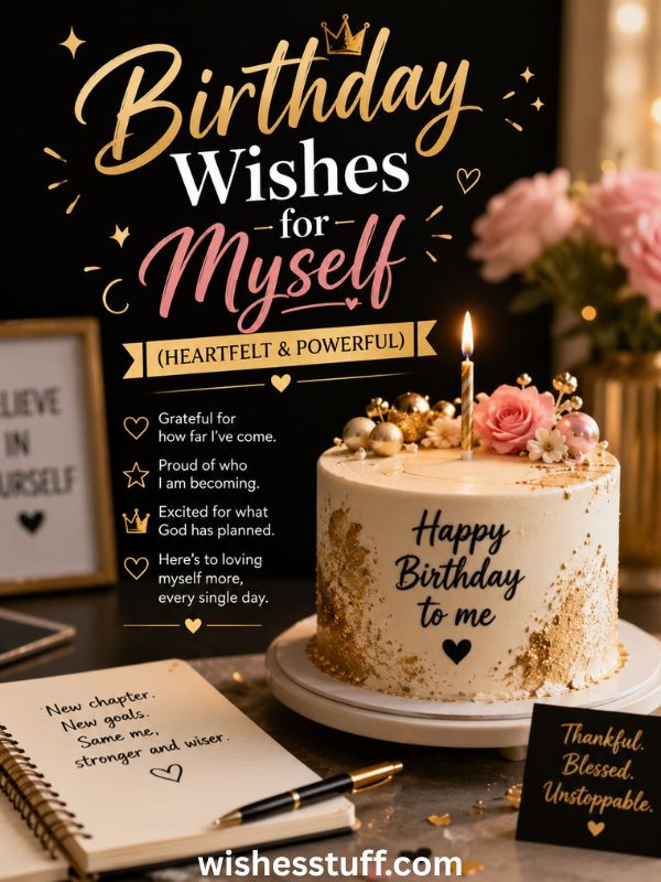 150+ Birthday Wishes for Myself Best Picks Birthday Wishes for Myself (Heartfelt & Powerful)