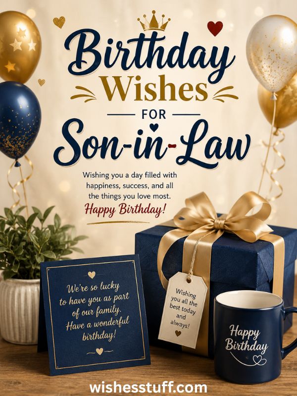 280+ Heartfelt Birthday Wishes for Son to Make Him Feel Special Birthday Wishes for Son-in-Law