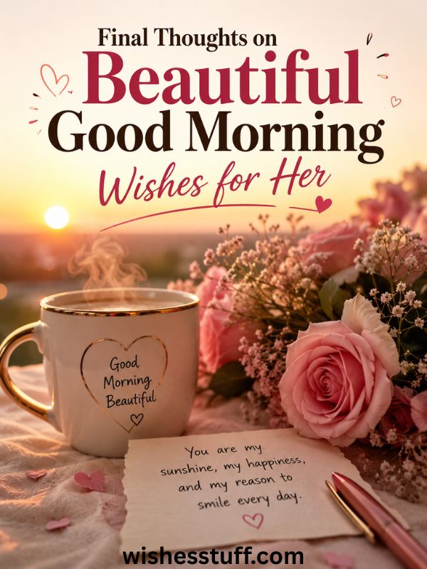 80+ Best Good Morning Wishes for Her – Words of Love, Faith & Peace Final Thoughts on Beautiful Good Morning Wishes for Her