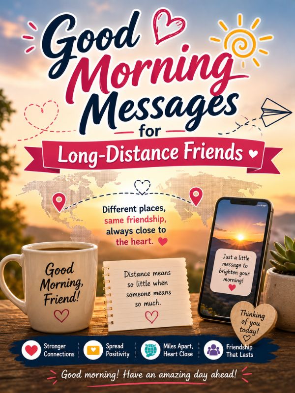 Good Morning Messages For Long Distance Friends