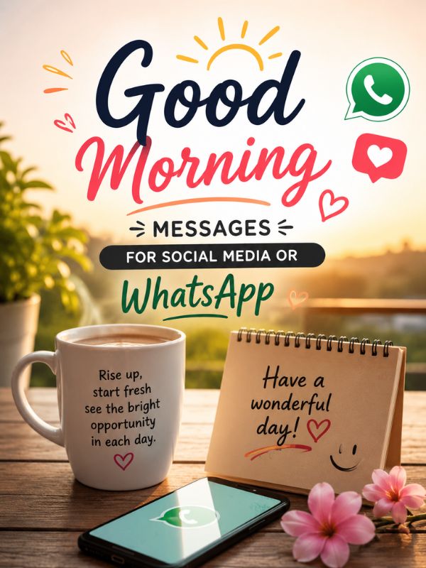 Good Morning Messages For Social Media Or WhatsApp