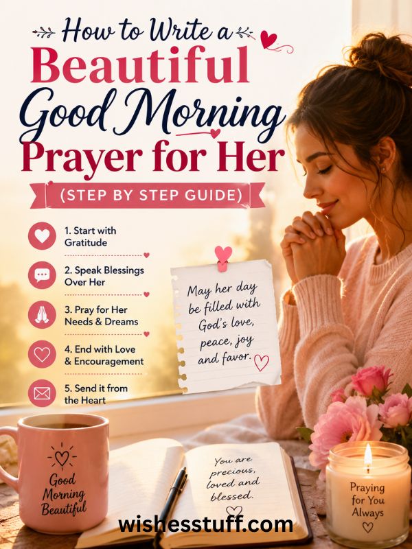 80+ Best Good Morning Wishes for Her – Words of Love, Faith & Peace How to Write a Beautiful Good Morning Prayer for Her (Step by Step Guide)