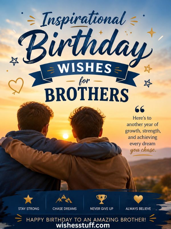 Inspirational Birthday Wishes for Brothers