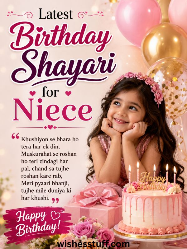 Latest Birthday Shayari for Niece