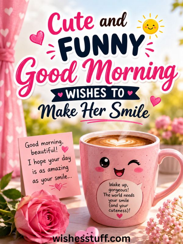 80+ Best Good Morning Wishes for Her – Words of Love, Faith & Peace Cute and Funny Good Morning Wishes to Make Her Smile