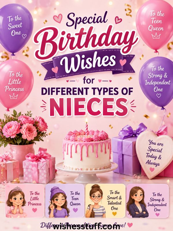 Special Birthday Wishes for Different Types of Nieces