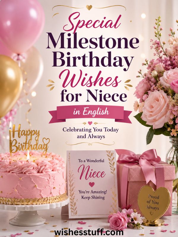 Special Milestone Birthday Wishes for Niece in English