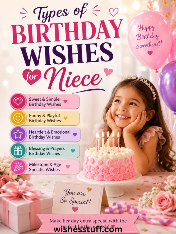 Types of Birthday Wishes for Niece