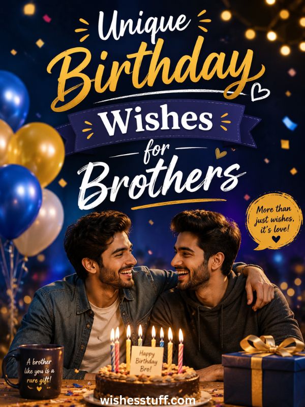 Unique Birthday Wishes for Brothers