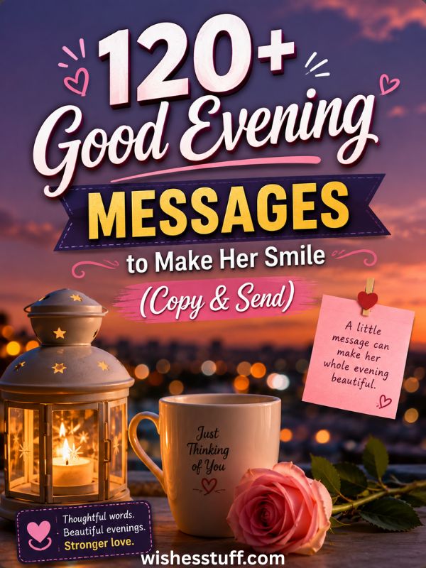 120+ good evening messages to make her smile (copy & send)