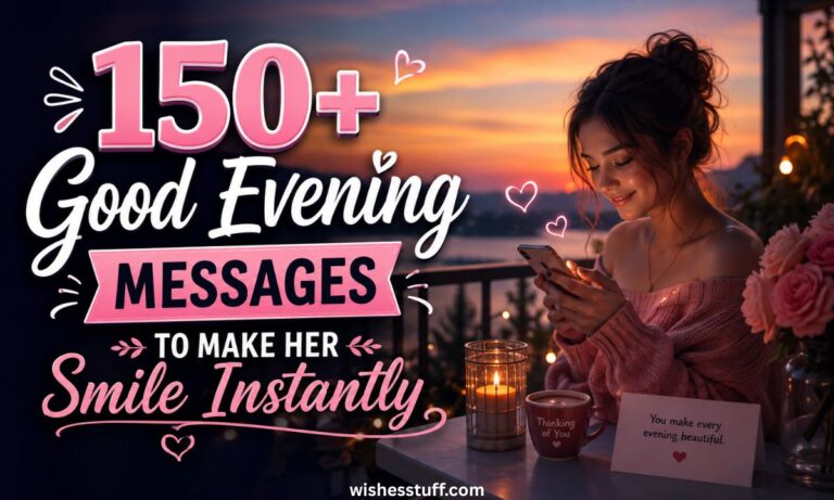 150+ good evening messages to make her smile instantly