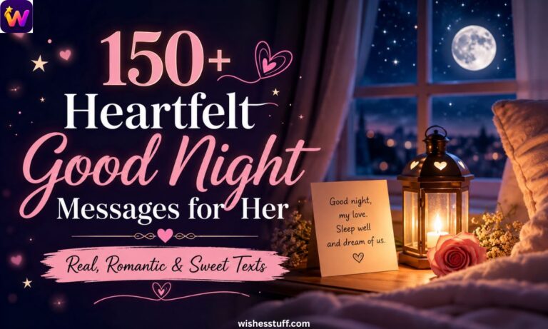 150+ Heartfelt Good Night Messages for Her Real, Romantic & Sweet Texts