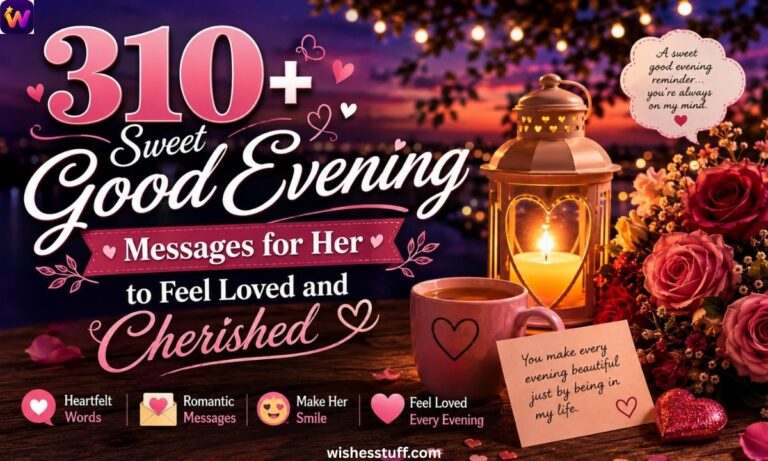 310+ sweet good evening messages for her to feel loved and cherished
