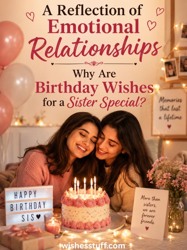 100+ Birthday Wishes for Sister (2026): Short, Funny & Heart Touching Messages A Reflection of Emotional Relationships – Why Are Birthday Wishes for a Sister Special?