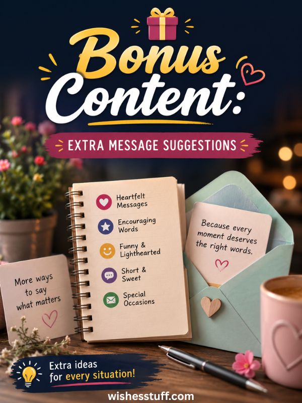 bonus content extra message suggestions