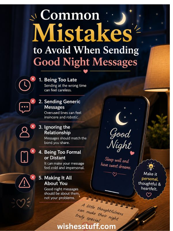 Common Mistakes to Avoid When Sending Good Night Messages