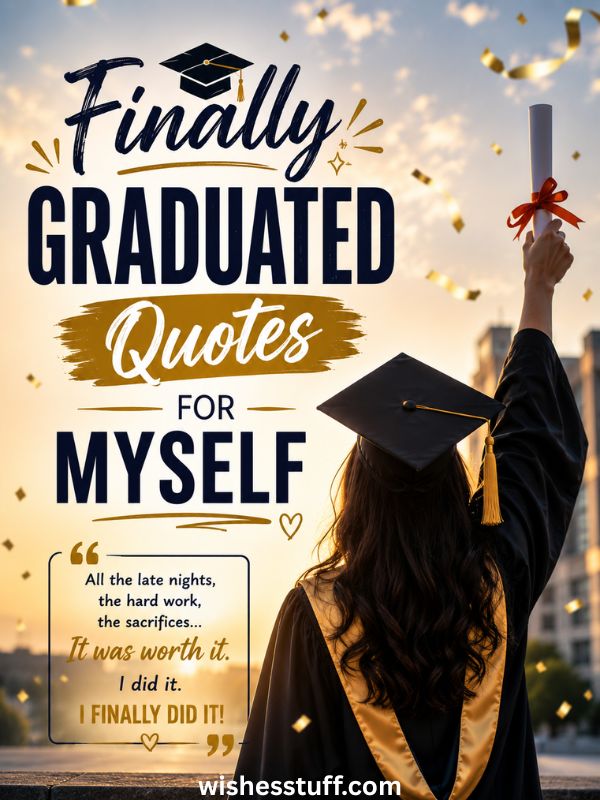 Finally Graduated Quotes For Myself