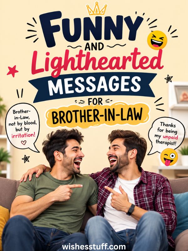 funny and lighthearted messages for brother in law