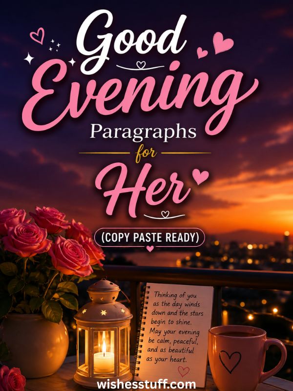 good evening paragraphs for her (copy paste ready)