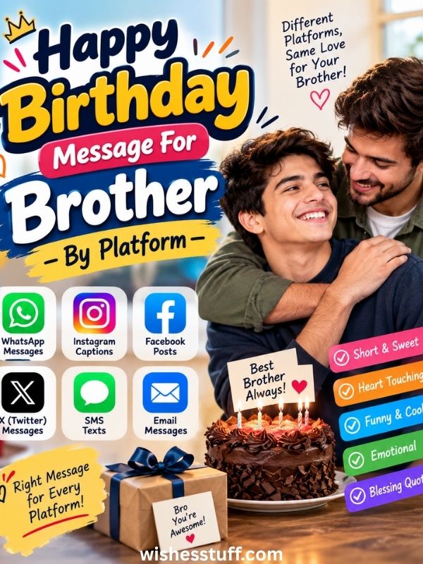 150+ Best Happy Birthday Wishes For Brother, Heart Touching & Blessing Quotes happy birthday message for brother – by platform
