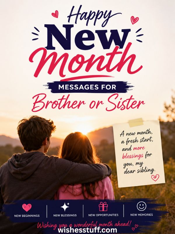 300+ Happy New Month Text Messages for Friends & Family happy new month messages for brother or sister