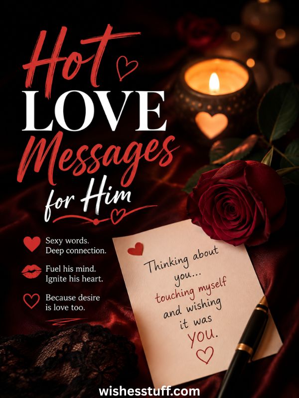 300 Deep Love Messages for Him That Truly Touch the Heart hot love messages for him