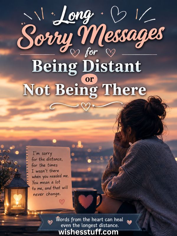 long sorry messages for being distant or not being there