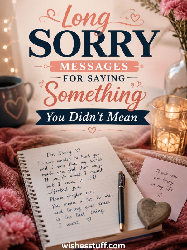long sorry messages for