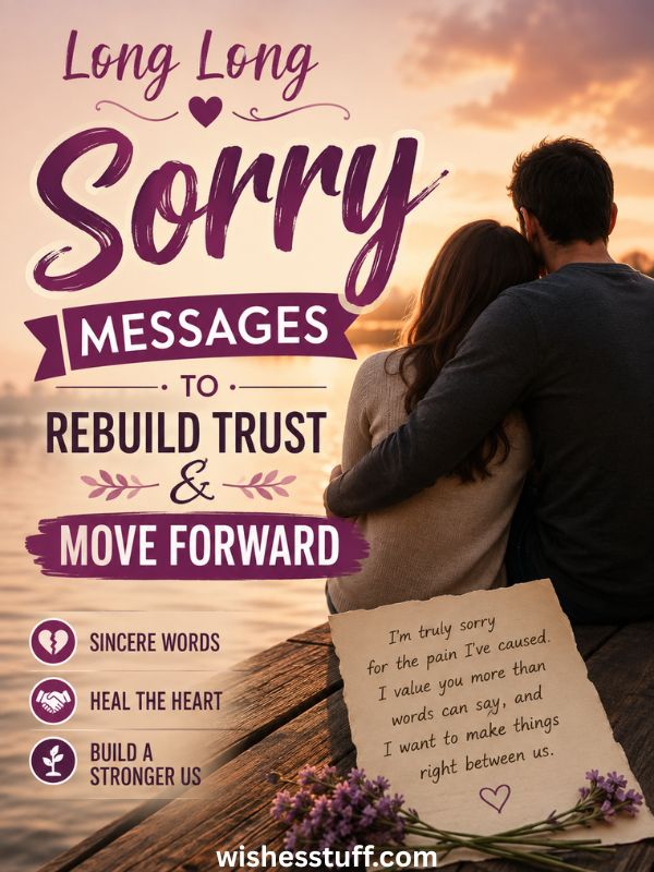long sorry messages to rebuild trust and move forward