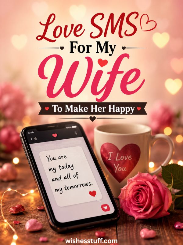 "180+ Best Love and Trust Messages for Wife – Sweet & Romantic Quotes" love sms for my wife to make her happy