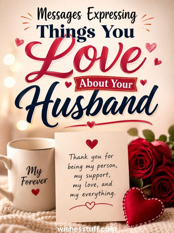 150 Husband Appreciation Messages That Will Make Him Feel Loved & Special (2026) messages expressing things you love about your husband