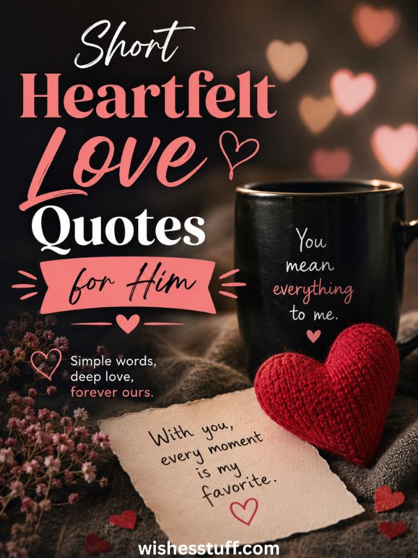 300 Deep Love Messages for Him That Truly Touch the Heart short heartfelt love quotes for him