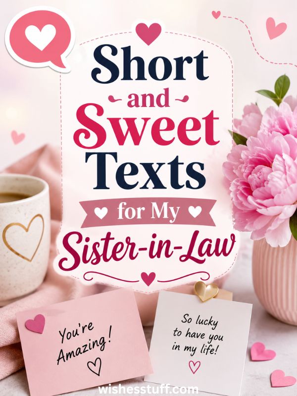 short and sweet texts for my sister in law