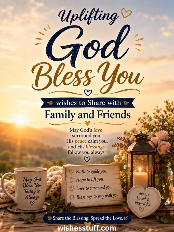 350+ Best Divine "May God Bless You" Wishes & Messages Uplifting God Bless You wishes to Share with Family and Friends
