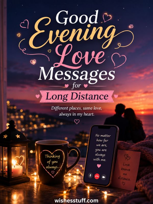 150+ Irresistible Good Evening Messages to Melt Her Heart Good Evening Love Messages for Long Distance