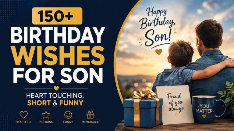 150+ birthday wishes for son heart touching, short & funny