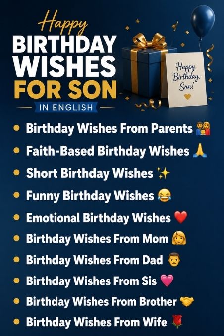 Happy Birthday Wishes For Son In English