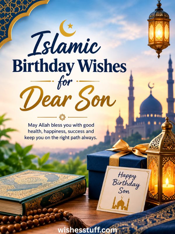 120+ Heart Touching Happy Birthday Wishes for Son | Short & Funny Blessings islamic birthday wishes for dear son