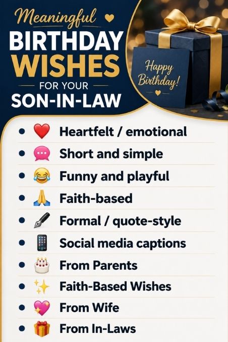 meaningful birthday wishes for your son in law
