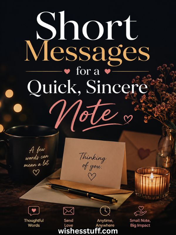 short messages for a quick, sincere note