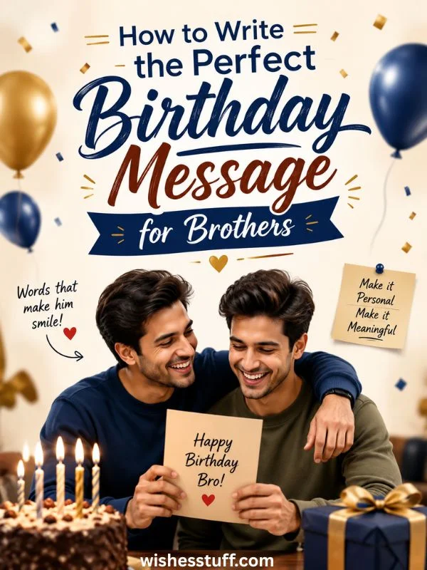 180+ Best Birthday Wishes for Brothers (Heartfelt, Funny & Cute) How to Write the Perfect Birthday Message for Brothers