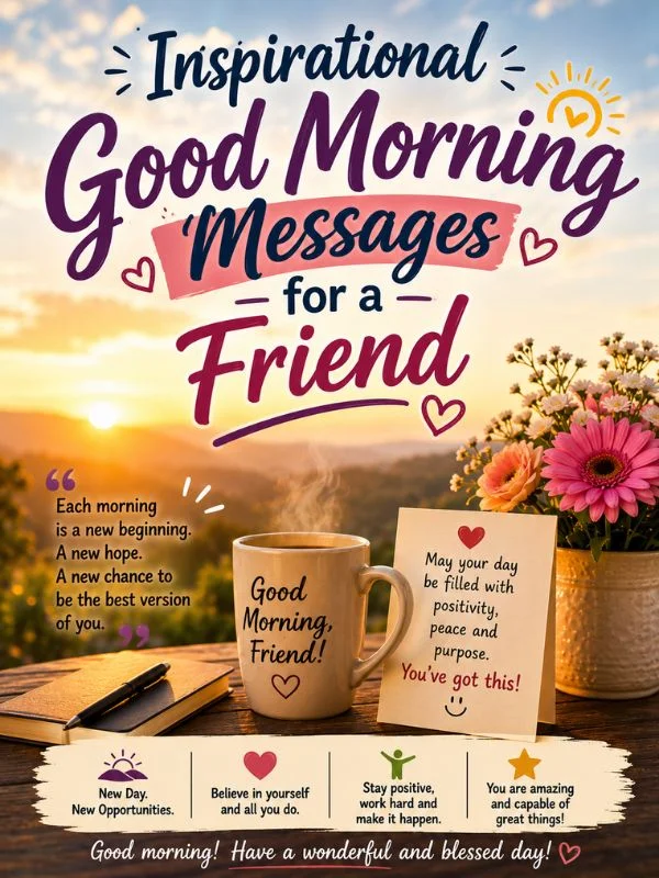 150+ Best Good Morning Texts for a Friend (Sweet, Funny & Heartfelt) Inspirational Good Morning Messages For A Friend