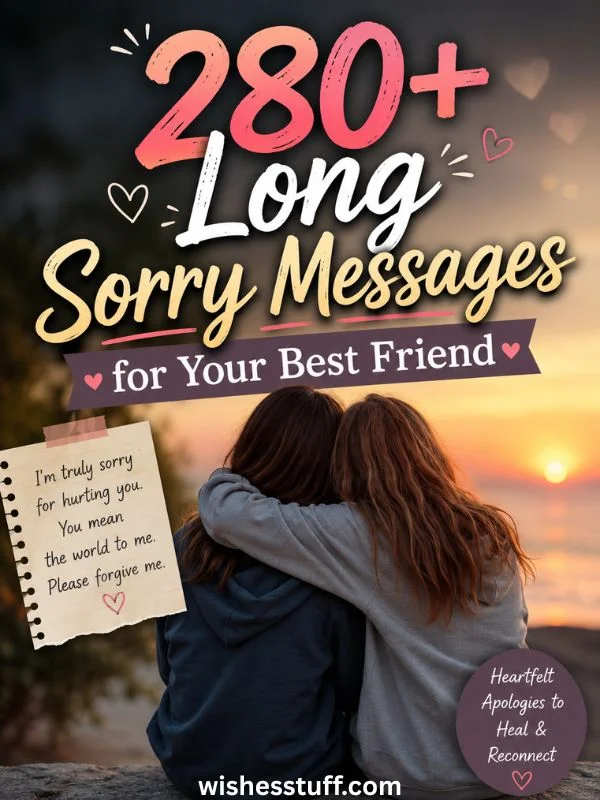 280+ Sorry Messages for Best Friend – Heartfelt Apology Messages 280+ long sorry messages for your best friend
