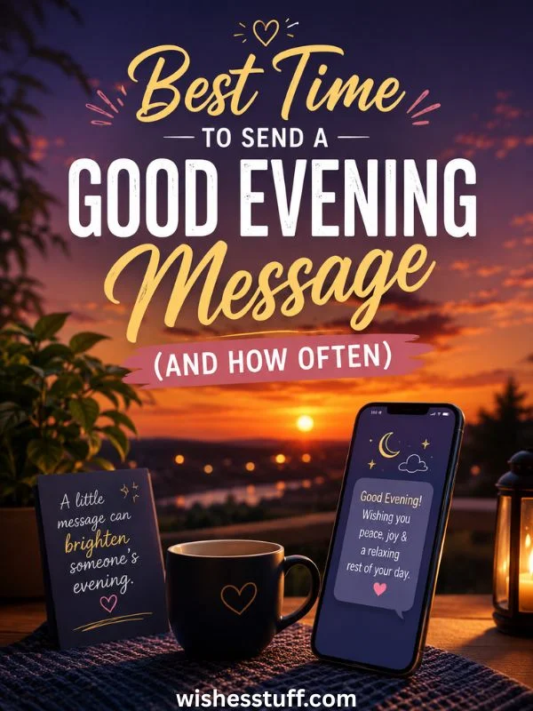 150+ Good Evening Messages to Make Her Smile Instantly best time to send a good evening message (and how often)