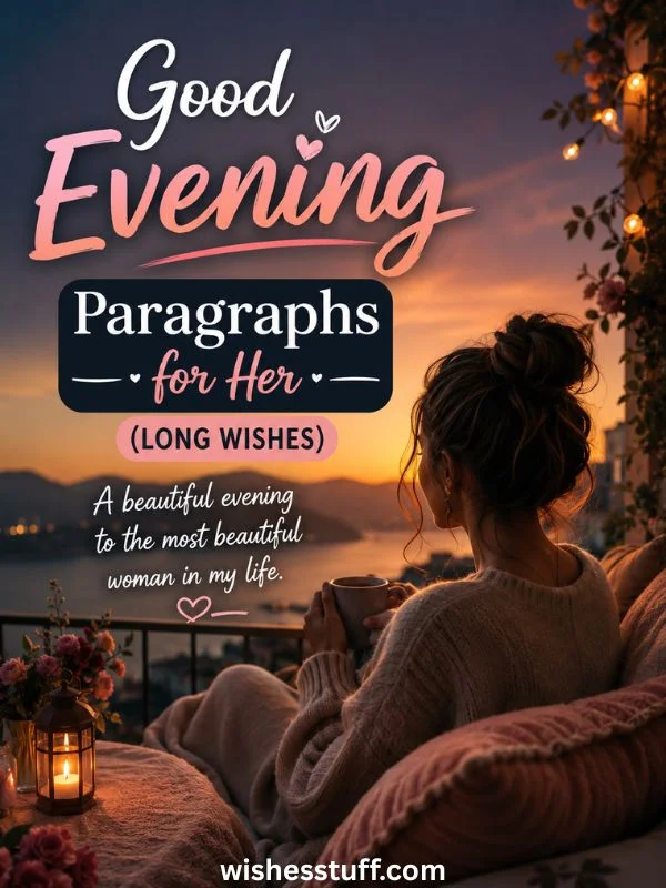 180+ Best Good Evening Wishes for Her to Make Her Smile Good Evening Paragraphs for Her (Long Wishes)