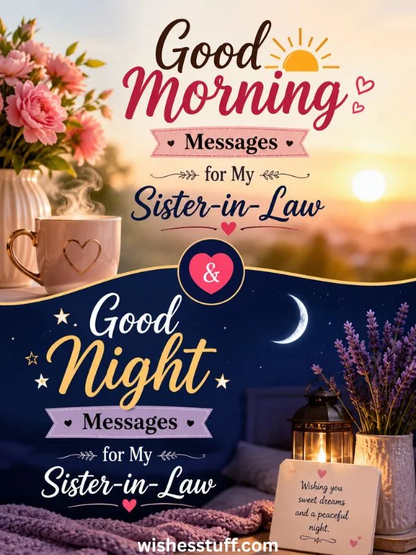 150 Best Heart Touching Messages for Your Sister-in-Law good morning and good night messages for my sister in law