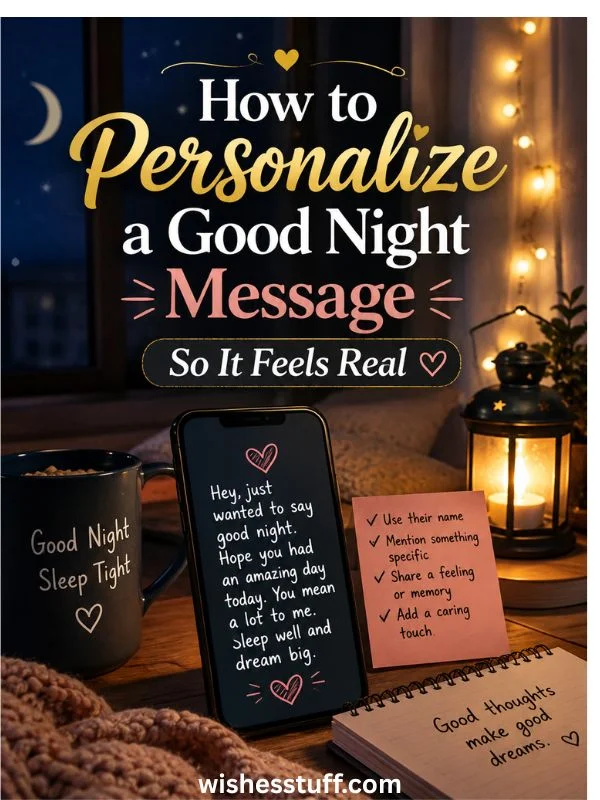 150+ Heartfelt Good Night Messages for Her Real, Romantic & Sweet Texts How to Personalize a Good Night Message So It Feels Real